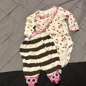Adorable Owl Print Kids Matching Set